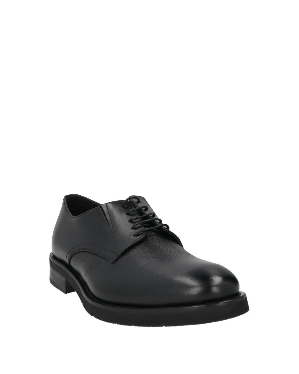 Baldinini Black Lace-Up Shoes Leather for men