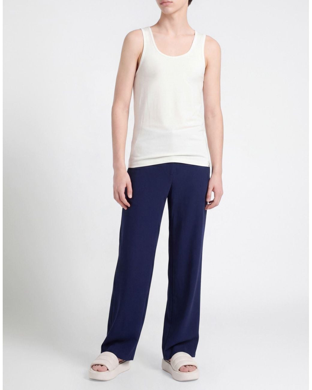 Rag & Bone White Ivory Tank Top Modal, Elastane