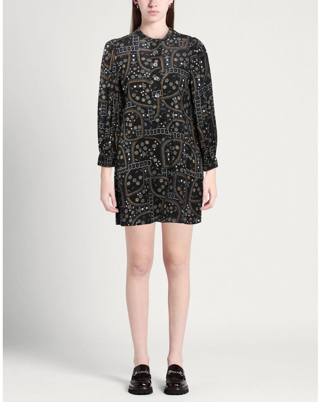 Antik Batik Black Mini Dress Wool