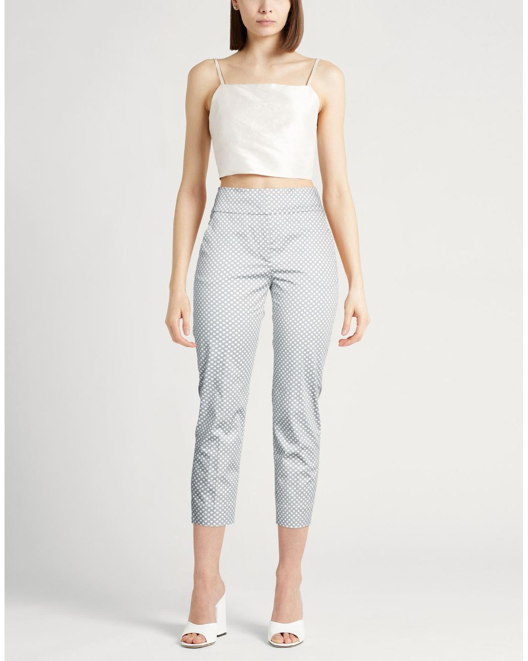Peserico Gray Light Pants Cotton, Elastane