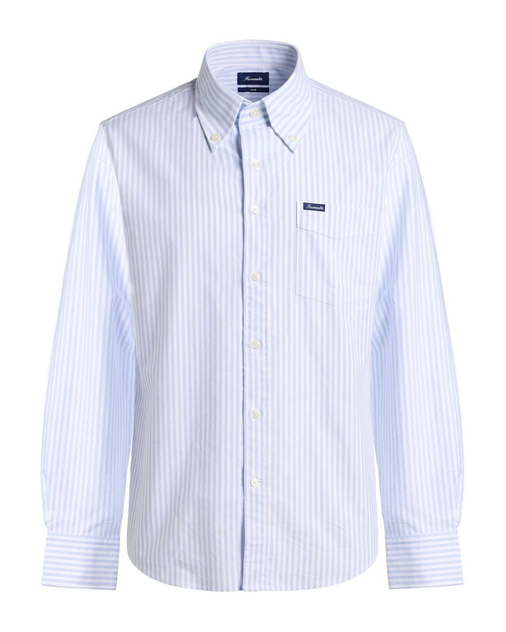 Façonnable Blue Light Shirt Organic Cotton for men