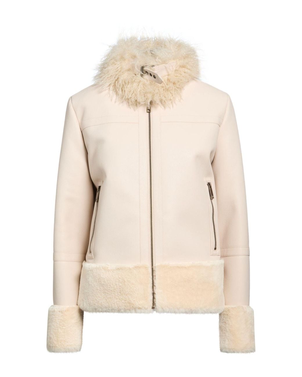 Twinset Natural Shearling & Teddy