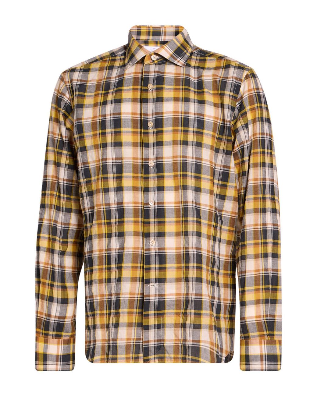 Alessandro Gherardi Brown Shirt Cotton, Linen, Elastane for men
