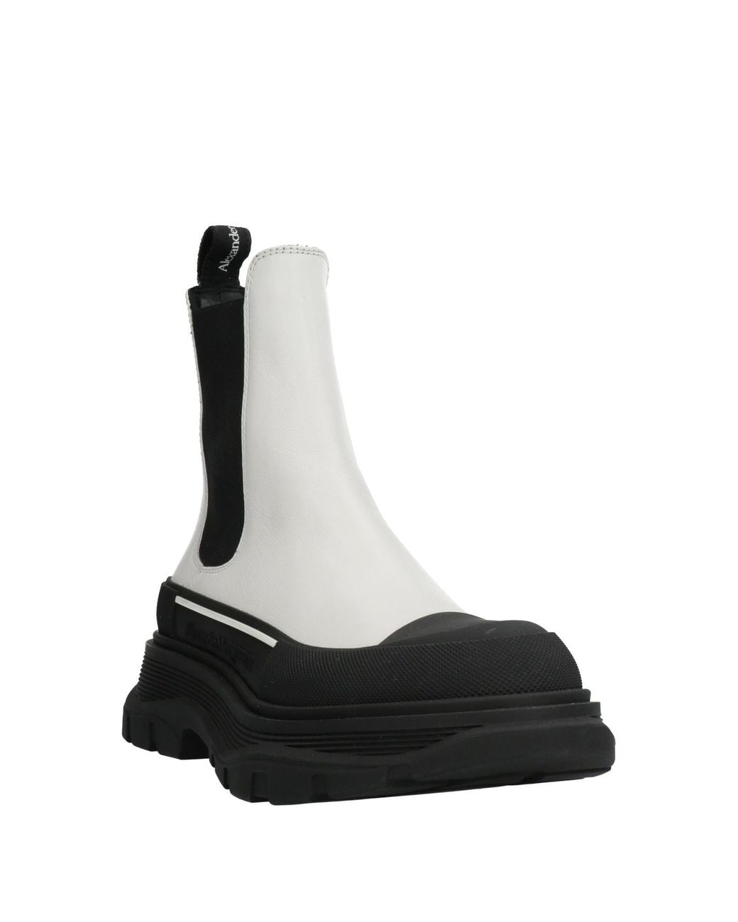 McQueen Black Ankle Boots Leather, Rubber