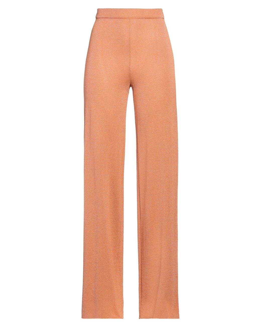 Roberto Collina Orange Pants Viscose, Polyester