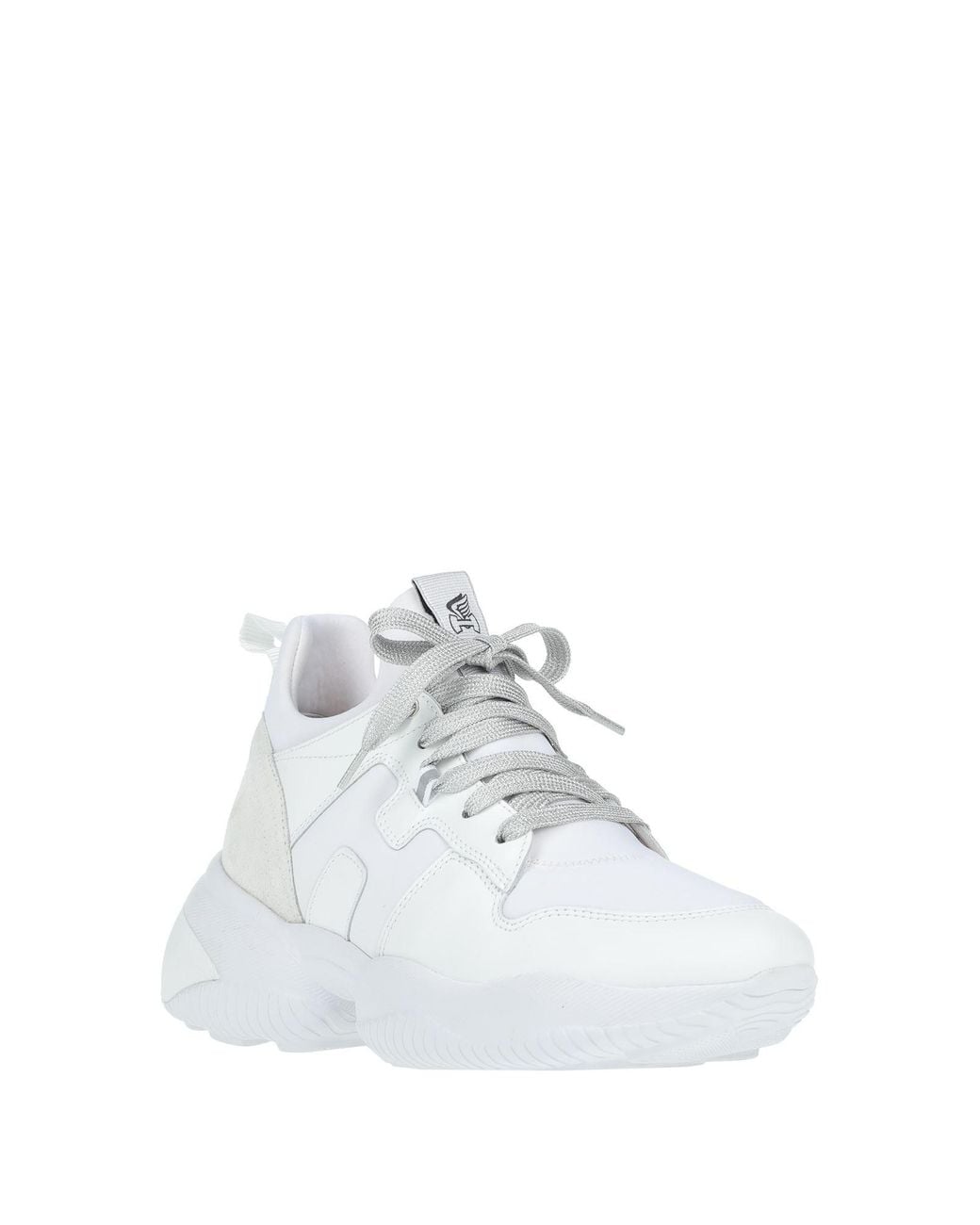 Hogan White Sneakers Leather, Textile Fibers