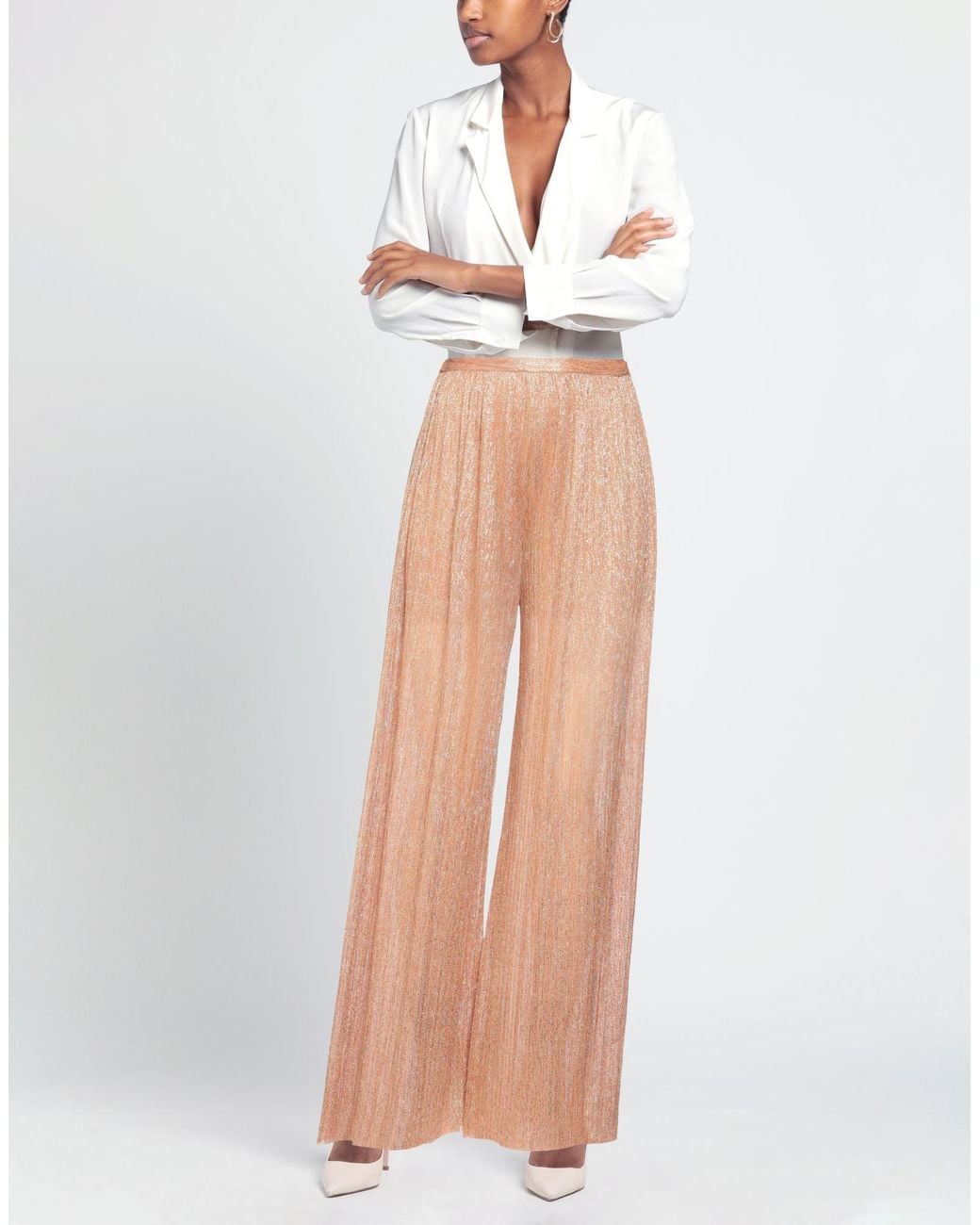 Sabina Musayev Natural Pants Polyester, Metal