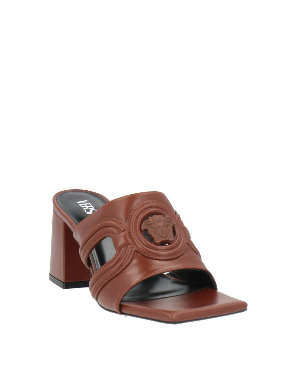 Versace Brown Sandals Calfskin