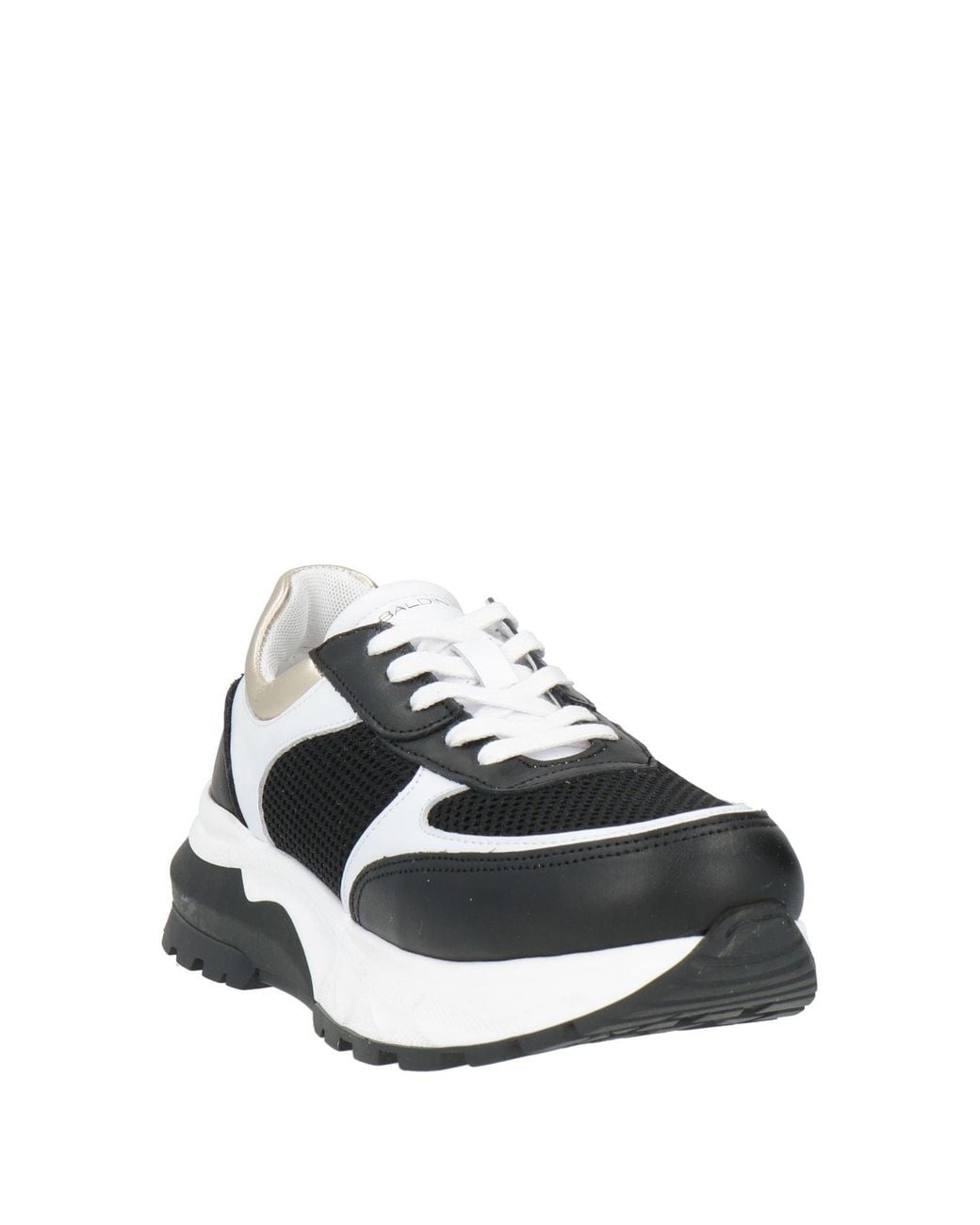 Baldinini White Sneakers Leather, Textile Fibers
