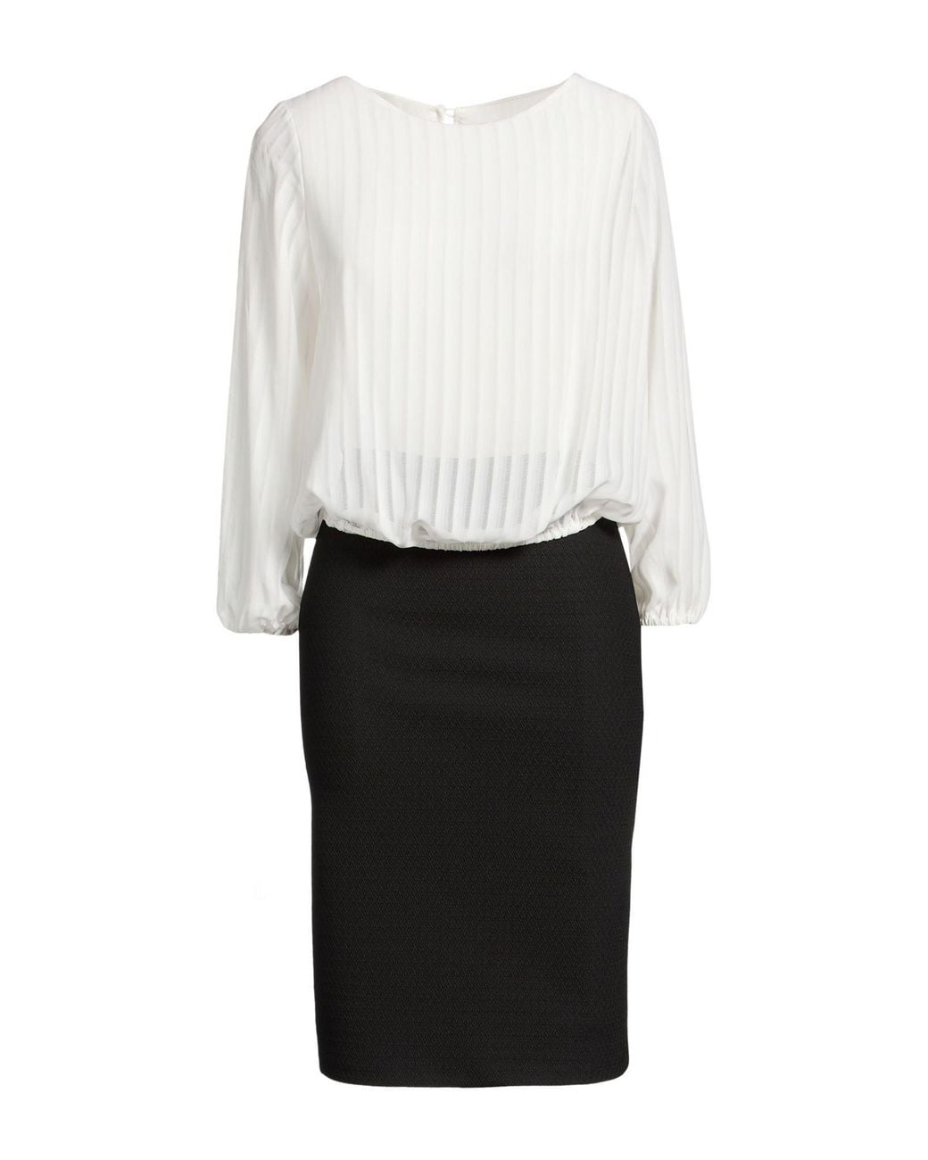 Soallure White Midi Dress Polyester