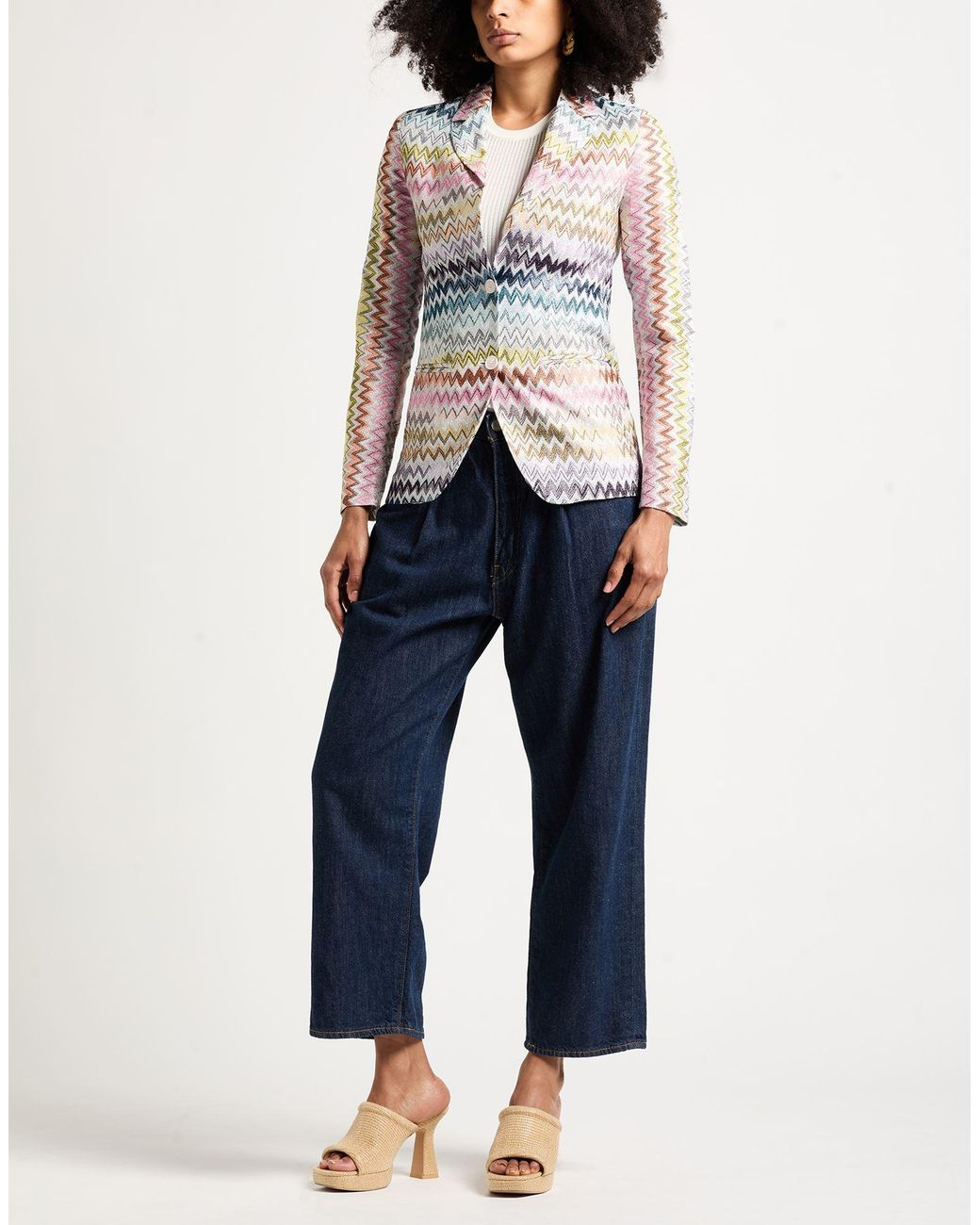 Missoni Pink Light Blazer Viscose, Metallic Fiber, Polyamide