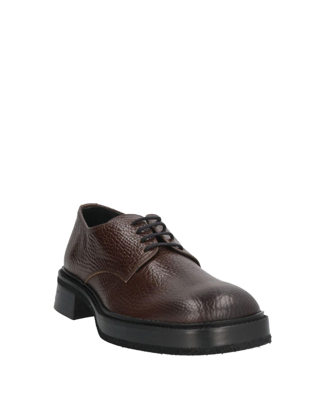 Ras Brown Military Lace-Up Shoes Leather