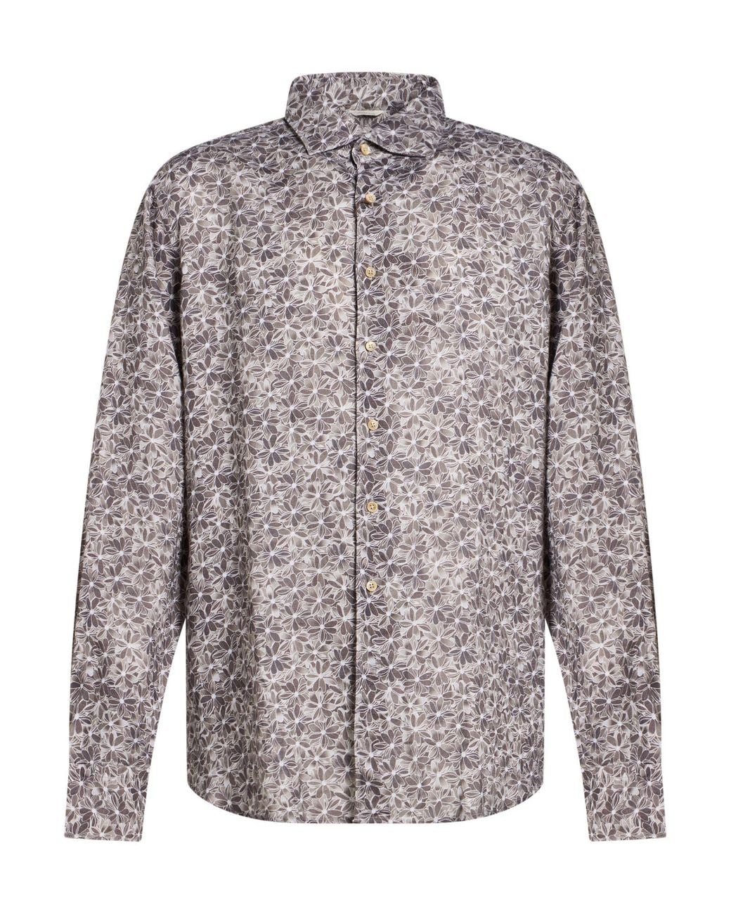 Stenstroms Gray Charcoal Shirt Linen for men