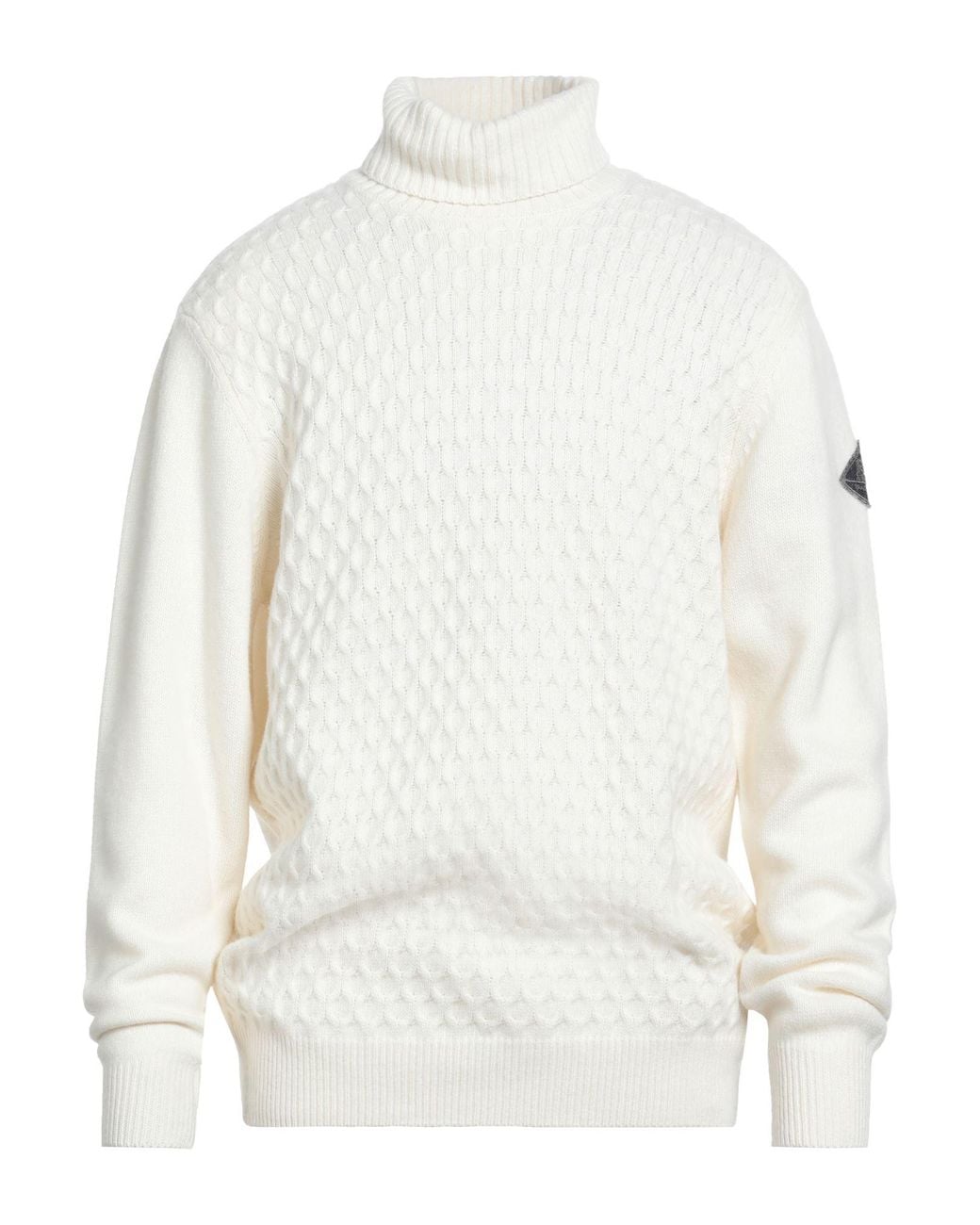 Roy Rogers White Ivory Turtleneck Wool, Polyamide, Viscose, Cashmere for men