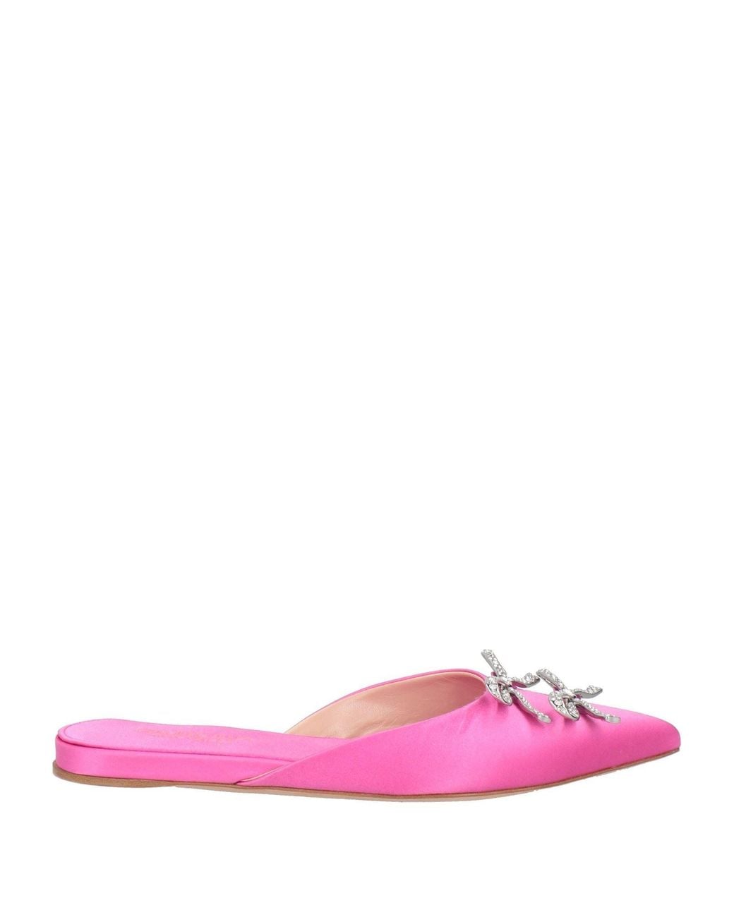 Giambattista Valli Pink Mules & Clogs Textile Fibers