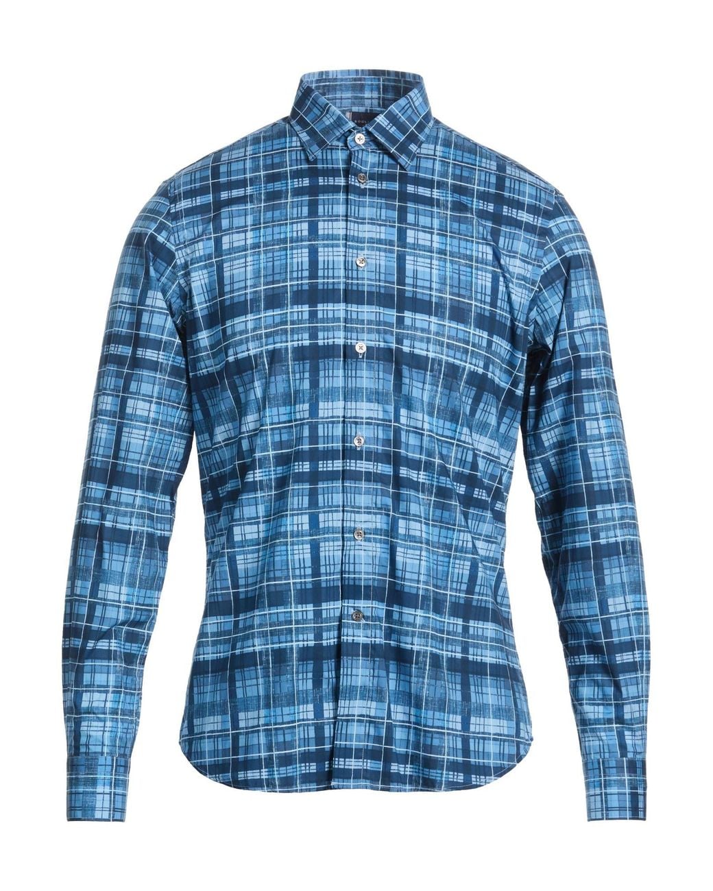 Boglioli Blue Shirt Cotton for men