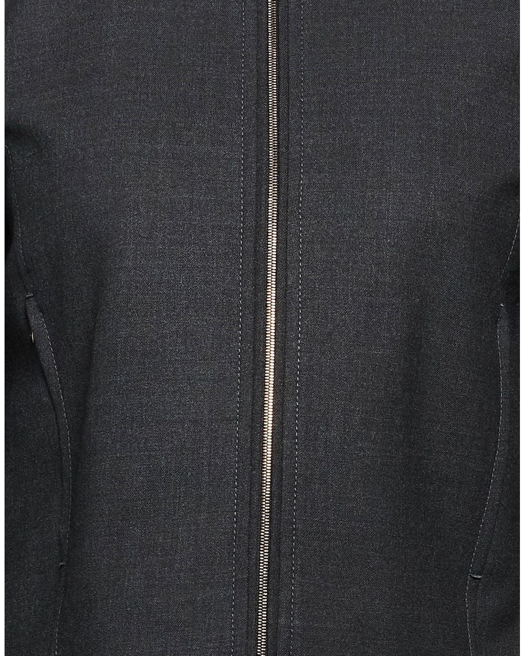 Agnona Black Charcoal Jacket Wool, Elastane, Metal