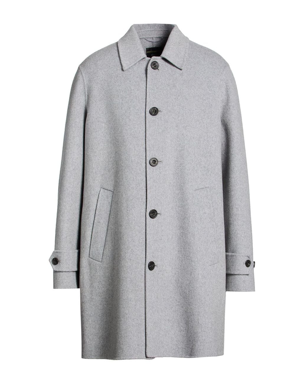BRERAS Milano Gray Light Coat Wool, Polyester for men