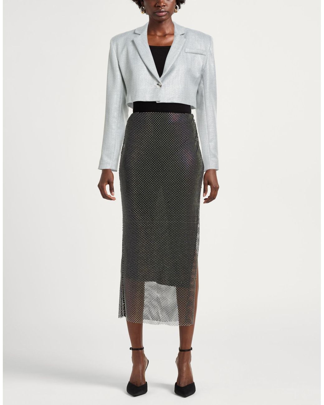 Motel Blue Light Blazer Polyester, Viscose, Lurex, Elastane