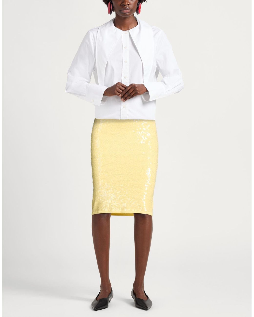 Blugirl Blumarine Yellow Midi Skirts