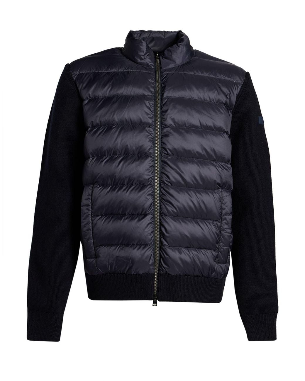 Façonnable Blue Midnight Puffer Wool, Polyamide for men