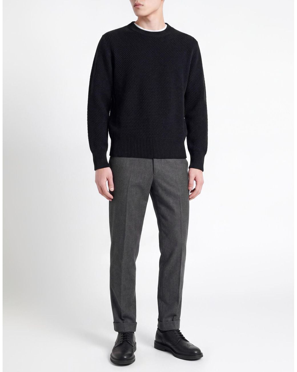 Kangra Black Sweater Wool for men