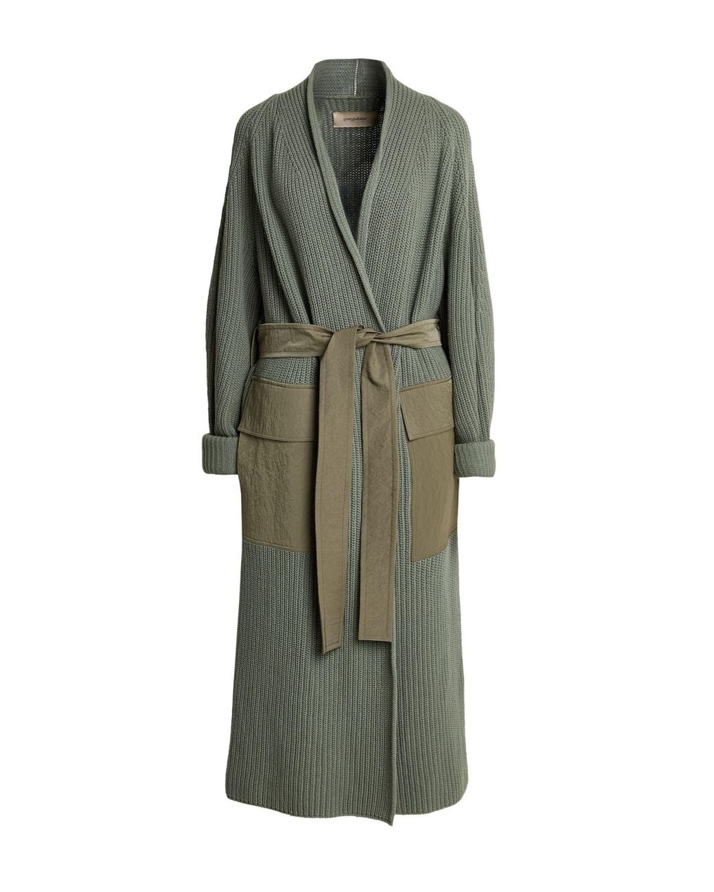 Gentry Portofino Green Military Coat Virgin Wool, Cashmere