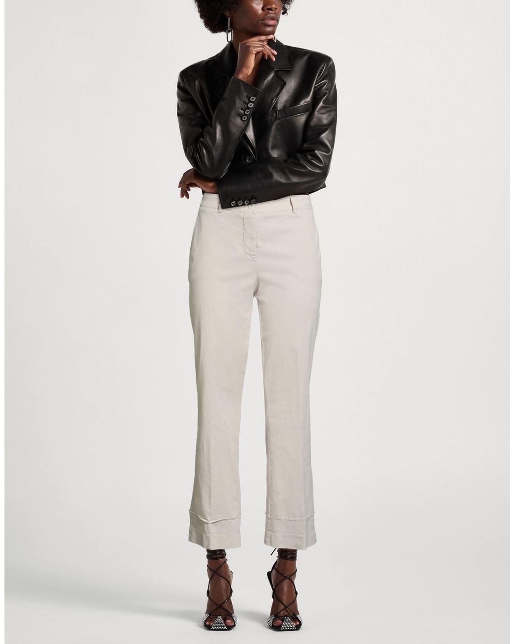 Seductive White Pants Lyocell, Cotton, Elastomultiester, Elastane