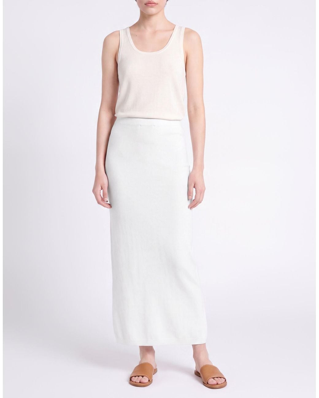 Akep White Maxi Skirt
