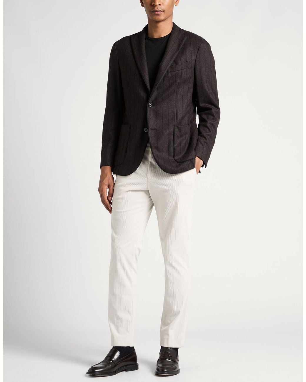 Boglioli Black Dark Blazer Virgin Wool for men