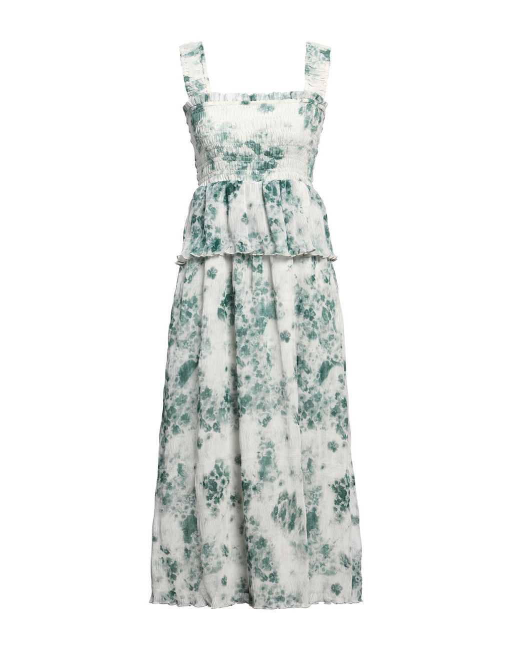 Ganni Blue Midi Dress Recycled Polyester