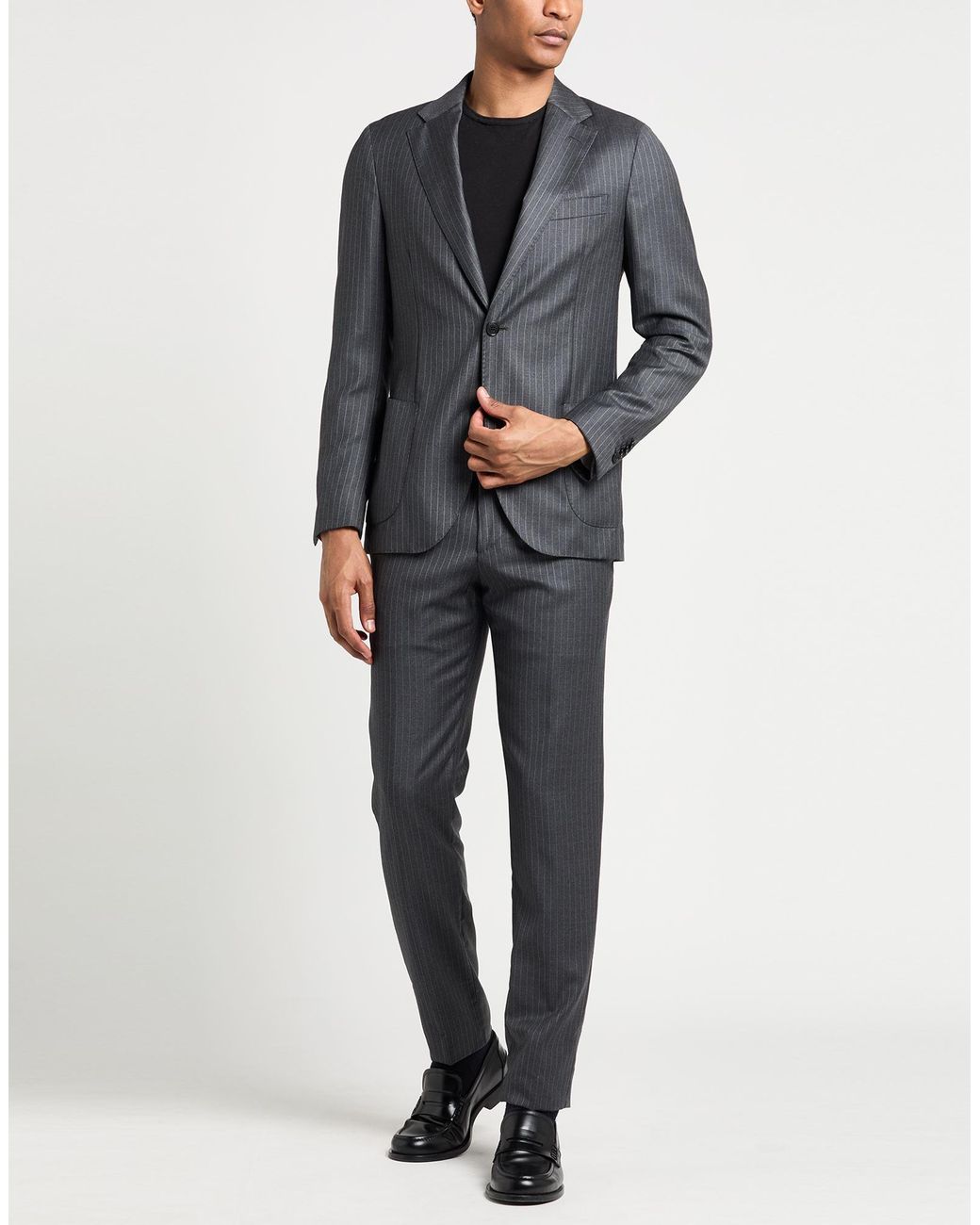 Lardini Gray Suit Wool for men