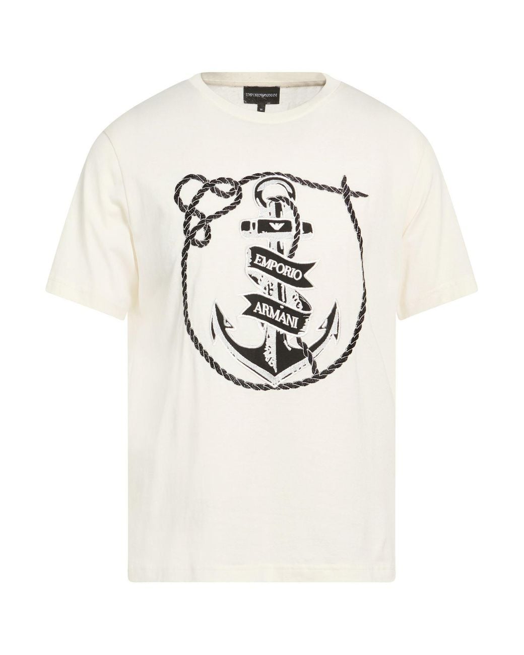 Emporio Armani Natural Cream T-Shirt Cotton for men