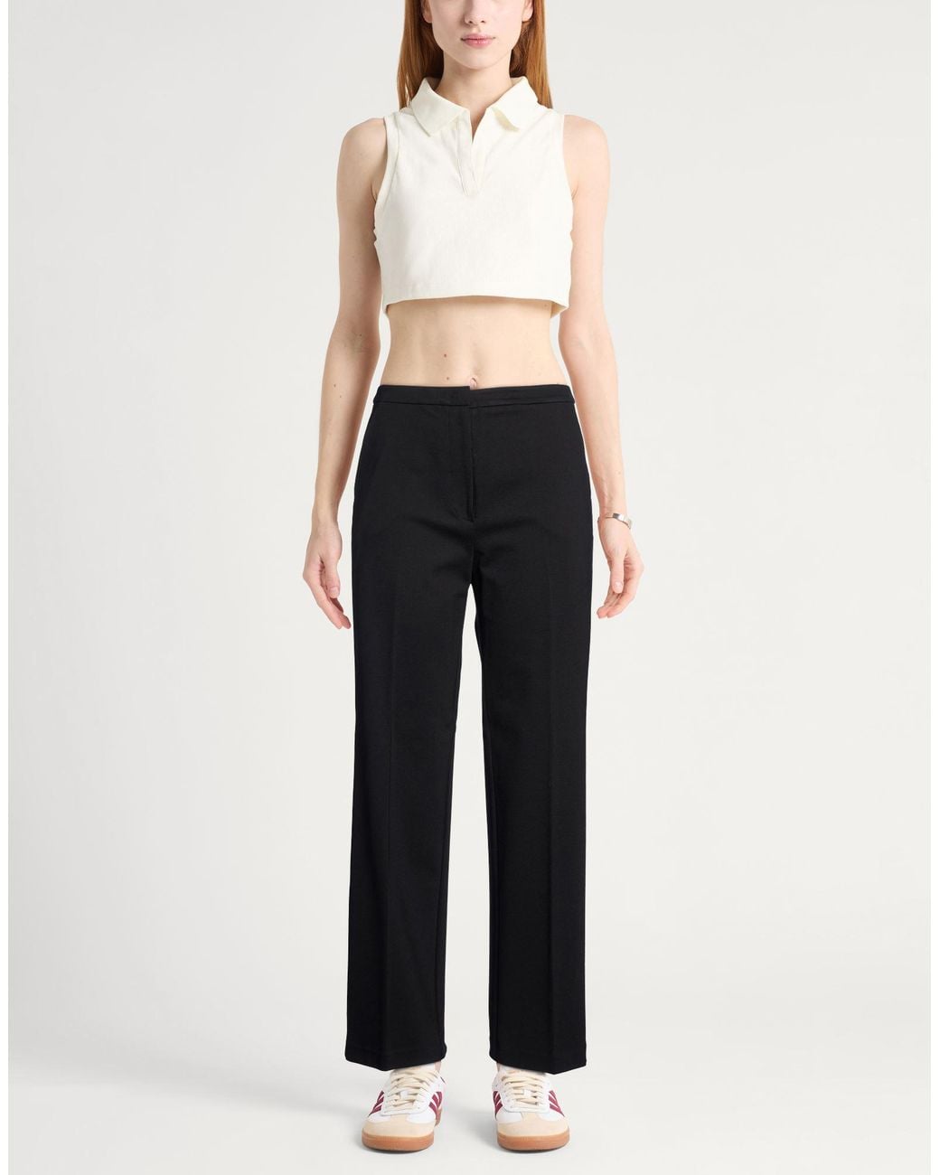 Beatrice B. Black Pants Viscose, Nylon, Elastane