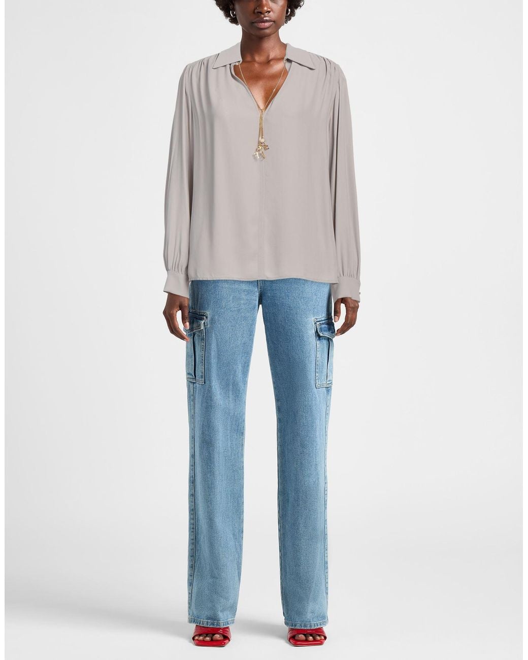 Elisabetta Franchi Gray Top