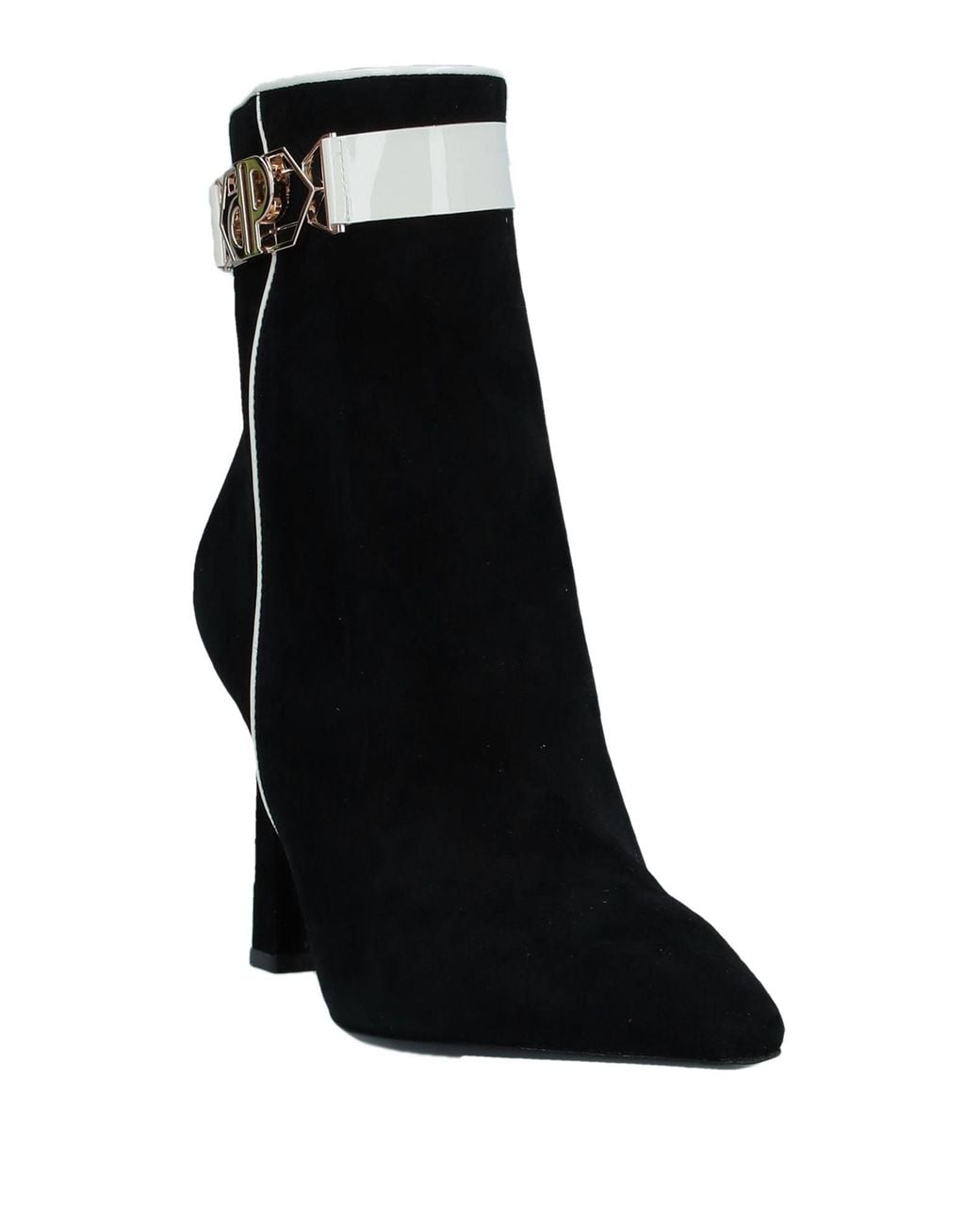 Pollini Black Ankle Boots Leather