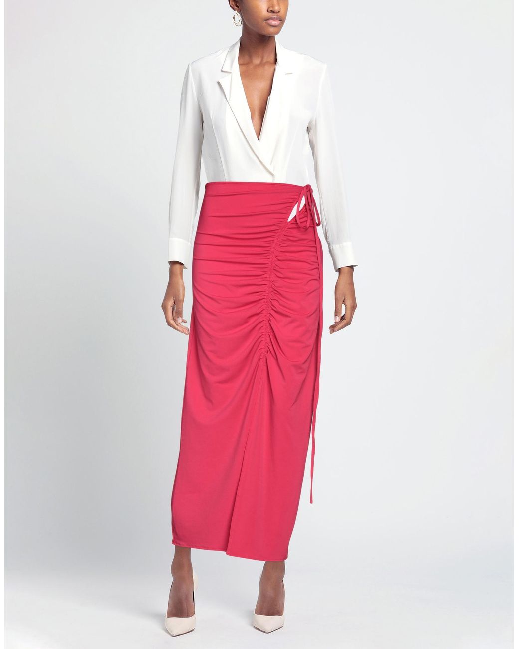 Self-Portrait Pink Maxi Skirt