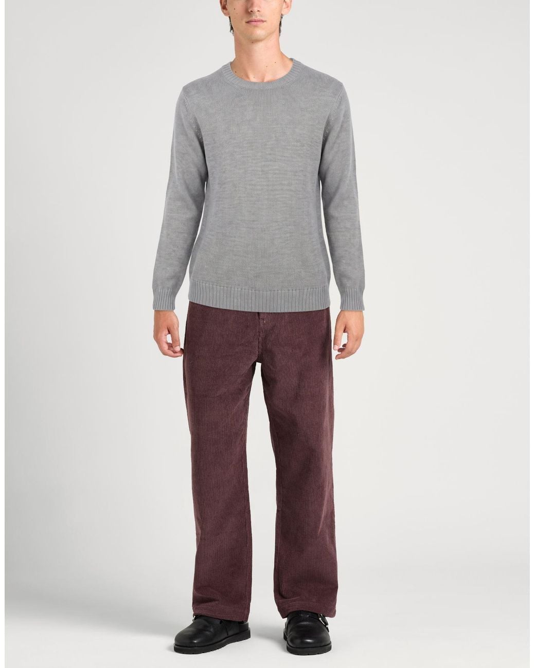 Alpha Studio Gray Sweater Wool for men