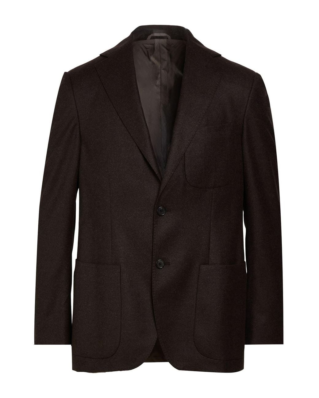 Caruso Black Dark Blazer Wool for men