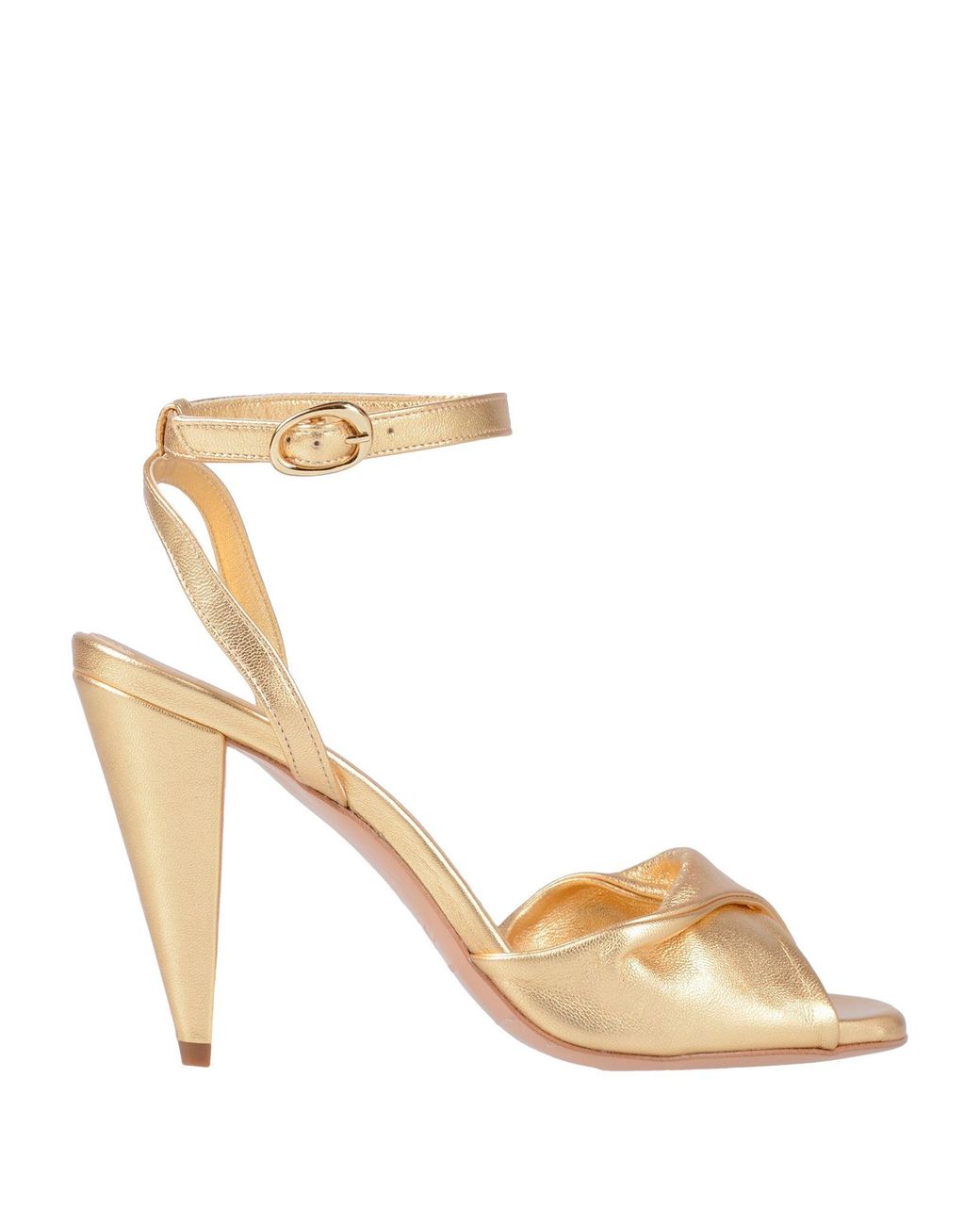 Maje Suede Sandals in Gold (Metallic) - Save 53% - Lyst
