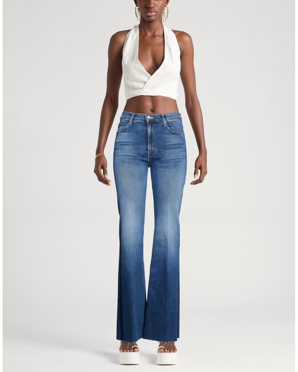 Mother Blue Jeans Cotton, Polyester, Polyurethane