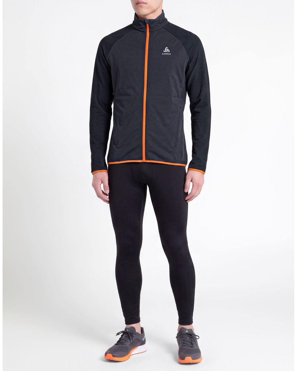Odlo Blue Charcoal Jacket Polyester, Elastane for men