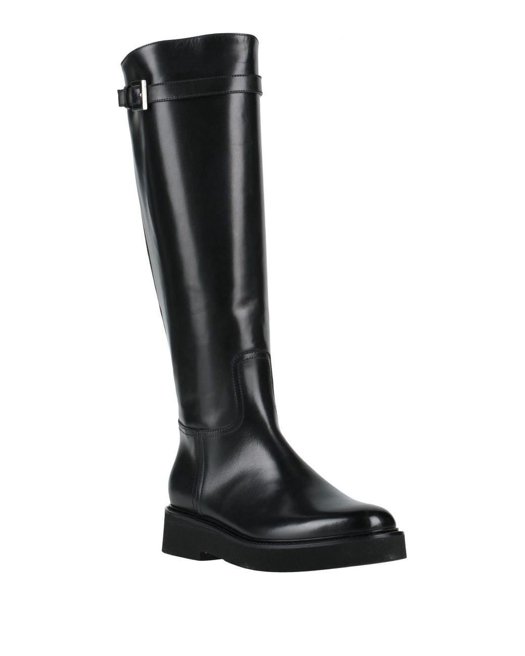 Doucal's Black Boot Leather
