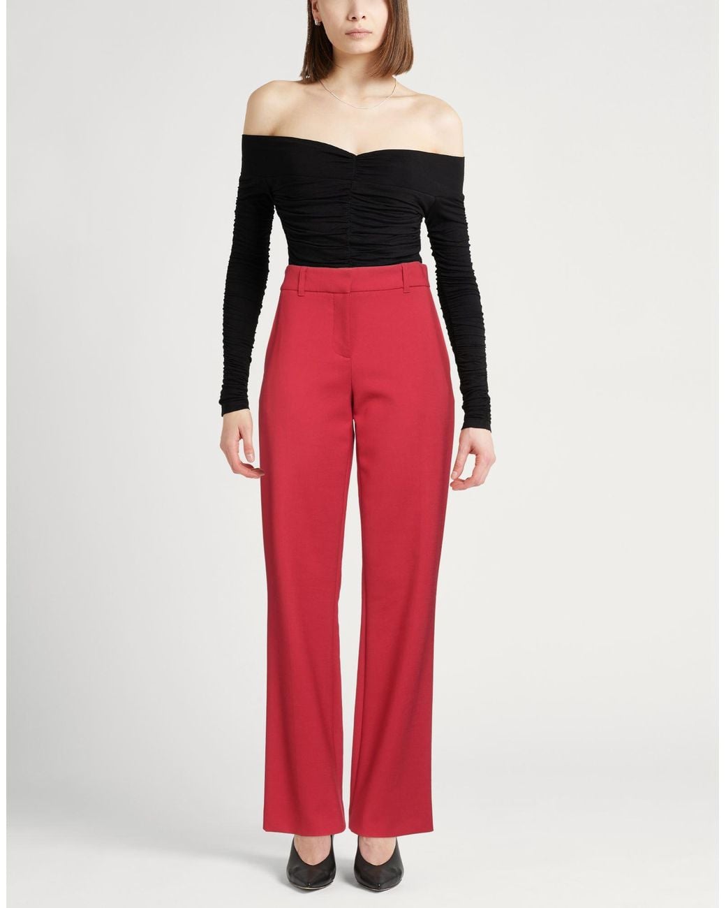 Casablanca Red Pants Virgin Wool, Lyocell, Polyamide