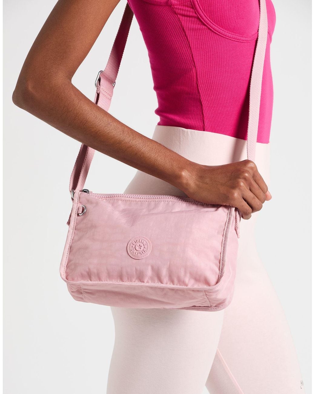 Kipling Pink Cross-Body Bag Polyamide