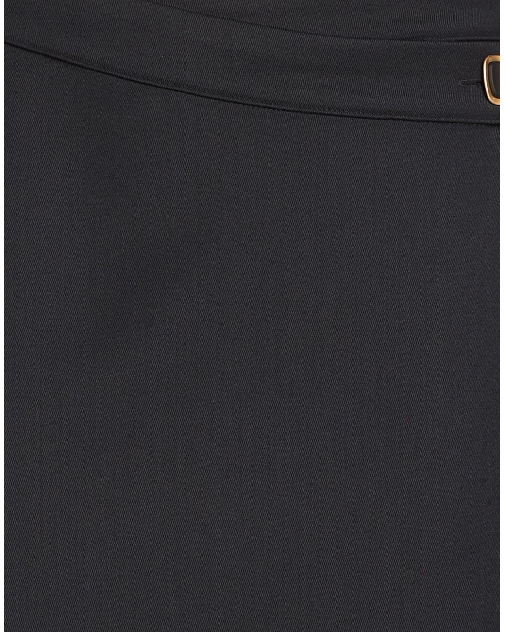 Alpha Studio Black Midi Skirt Polyester, Virgin Wool, Elastane