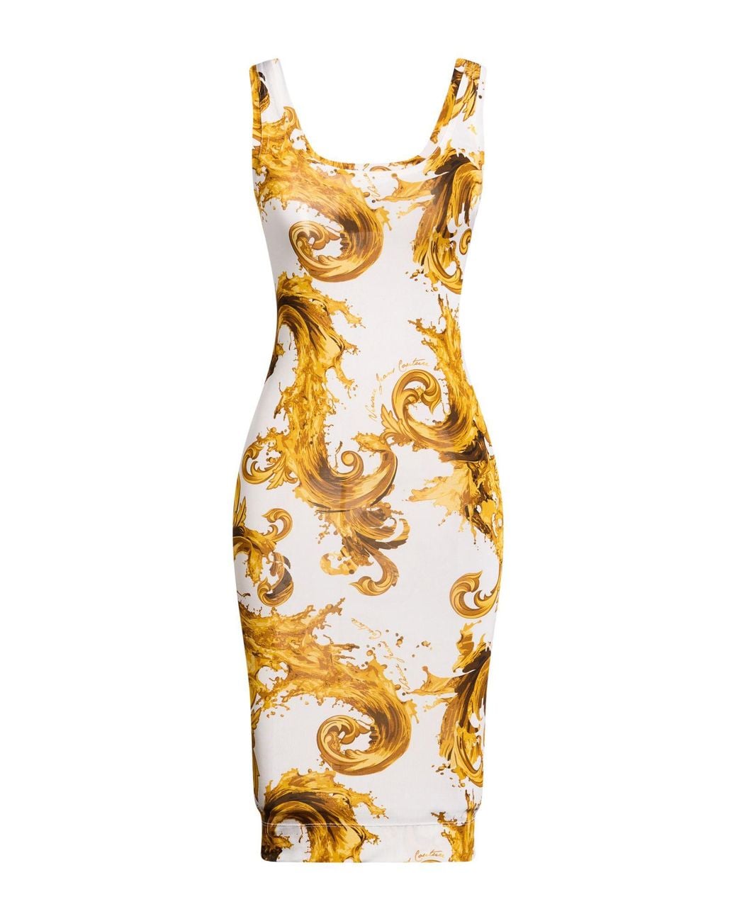 Versace Jeans Couture Metallic Midi Dress
