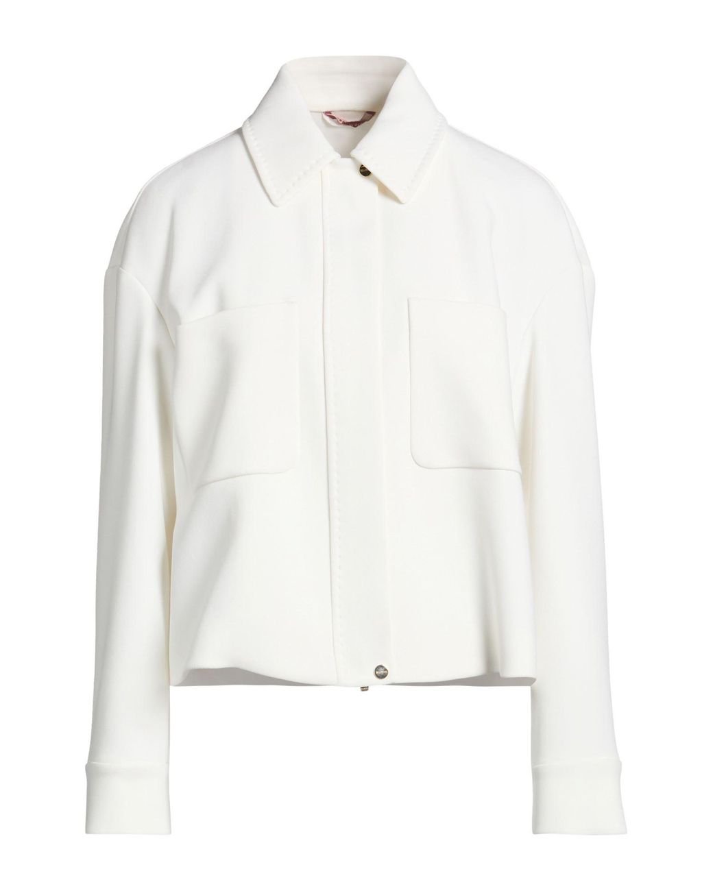 Max Mara White Jacket Acetate, Polyester