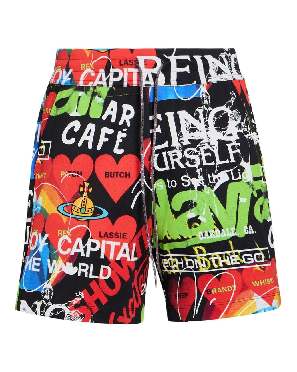 Vivienne Westwood Red Shorts & Bermuda Shorts Polyamide, Cotton for men