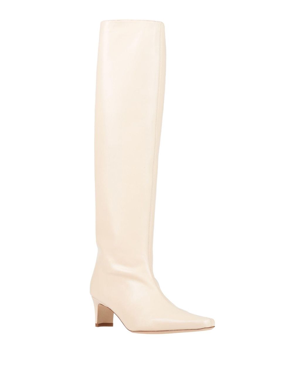 Staud White Boot Leather